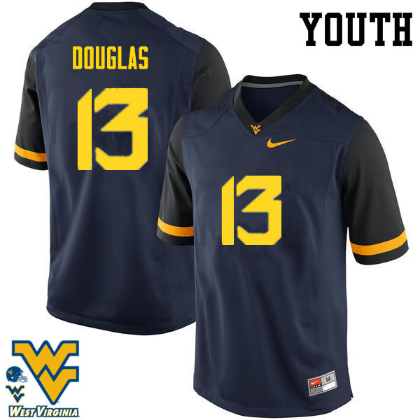 NCAA Youth Rasul Douglas West Virginia Mountaineers Navy #13 Nike Stitched Football College Authentic Jersey KG23K01DP